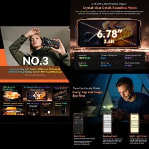 Điện thoại Blackview Oscal Pilot 3 5G 7500mAh, 12GB+256GB, Camera chụp đêm, 6,78 inch Android 15 MediaTek Dimensity 6300 Octa Core, Mạng: 5G, OTG, NFC 51 Blackview Oscal Pilot 3 17