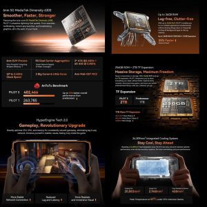 Điện thoại Blackview Oscal Pilot 3 5G 7500mAh, 12GB+256GB, Camera chụp đêm, 6,78 inch Android 15 MediaTek Dimensity 6300 Octa Core, Mạng: 5G, OTG, NFC 50 Blackview Oscal Pilot 3 18