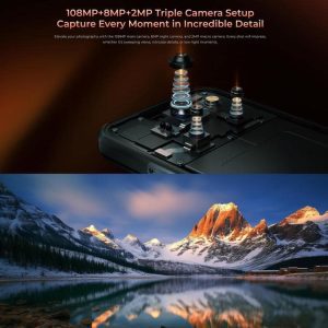 Điện thoại Oukitel WP55 Pro 5G bền bỉ, 16GB+512GB, Camera 108MP, Nhận dạng vân tay, 6,6 inch Android 15 MediaTek Dimensity 7025 Octa Core, NFC, OTG, Mạng: 5G 31 Oukitel WP55 6