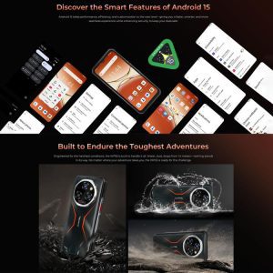 Điện thoại Oukitel WP55 Pro 5G bền bỉ, 16GB+512GB, Camera 108MP, Nhận dạng vân tay, 6,6 inch Android 15 MediaTek Dimensity 7025 Octa Core, NFC, OTG, Mạng: 5G 29 Oukitel WP55 8