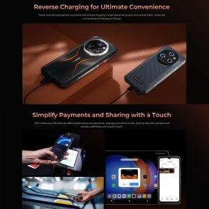 Điện thoại Oukitel WP55 Pro 5G bền bỉ, 16GB+512GB, Camera 108MP, Nhận dạng vân tay, 6,6 inch Android 15 MediaTek Dimensity 7025 Octa Core, NFC, OTG, Mạng: 5G 28 Oukitel WP55 9