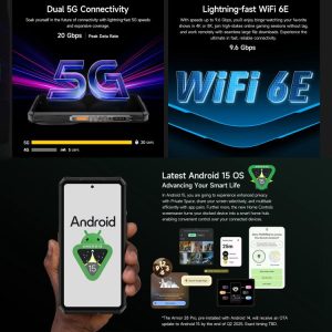 Điện thoại bền bỉ Ulefone Armor 28 Pro 5G, 16GB+512GB, Camera chụp đêm, 10600mAh, 6,67 inch + 1,04 inch Android 15 MediaTek Dimensity 7300 Octa Core, Mạng: 5G, NFC 51 Ulefone Armor 28 Pro 3