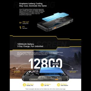 Ulefone Armor 30 4G, 12GB+512GB, Camera chụp đêm, Điện thoại chắc chắn IP68/IP69K, 6,95 inch Android 15 MediaTek Helio G100 Octa Core, NFC, OTG 40 Ulefone Armor 30 16