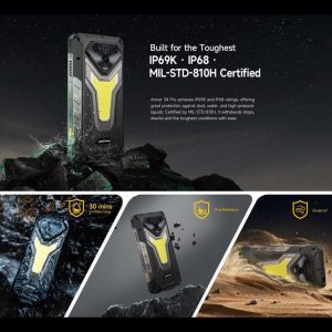 Điện thoại máy chiếu Ulefone Armor 34 Pro 5G, 16GB+512GB, Camera chụp đêm, pin 25500mAh, IP68/IP69K, 6,95 inch Android 15 MediaTek Dimensity 7300 Octa Core, NFC, OTG 48 Ulefone Armor 34 Pro 13