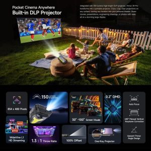 Điện thoại máy chiếu Ulefone Armor 34 Pro 5G, 16GB+512GB, Camera chụp đêm, pin 25500mAh, IP68/IP69K, 6,95 inch Android 15 MediaTek Dimensity 7300 Octa Core, NFC, OTG 34 Ulefone Armor 34 Pro 4