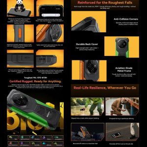 Blackview FORT 1, 10000mAh 6.56 inch Android 15 Unisoc UMS9230E T615 Octa Core, Mạng: 4G, OTG, NFC 41 Blackview FORT 1 11