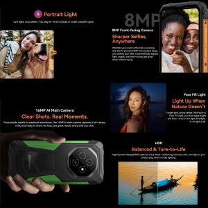 Blackview FORT 1, 10000mAh 6.56 inch Android 15 Unisoc UMS9230E T615 Octa Core, Mạng: 4G, OTG, NFC 43 Blackview FORT 1 13