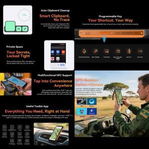 Blackview FORT 1, 10000mAh 6.56 inch Android 15 Unisoc UMS9230E T615 Octa Core, Mạng: 4G, OTG, NFC 47 Blackview FORT 1 17