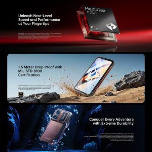 Điện thoại bền bỉ Oukitel WP300 kèm đồng hồ, 12GB+512GB, 16000mAh, 6.8 inch Android 15 MediaTek Dimensity 7050 Octa Core, NFC, OTG 27 Oukitel WP300 8