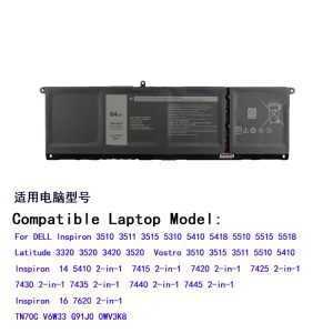 Pin Dell Latitude 3420 Inspiron 14 7420 2in1 vostro 3510 0XDY9 TN70C