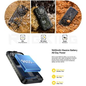 Ulefone RugKing, 8GB+256GB, Điện thoại bền bỉ IP68/IP69K, 5,99 inch Android 15 Unisoc T7255 Octa Core, Mạng: 4G, NFC, OTG 24 Ulefone RugKing 5