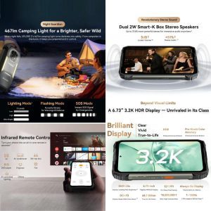 Blackview XPLORE 2, 20000mAh, 6.73 inch Android 15 Dimensity 8300 MT6897 Octa Core, Mạng: 5G, OTG, NFC 33 Blackview XPLORE 2 10