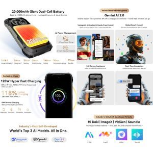 Blackview XPLORE 2, 20000mAh, 6.73 inch Android 15 Dimensity 8300 MT6897 Octa Core, Mạng: 5G, OTG, NFC 28 Blackview XPLORE 2 5