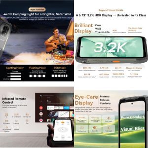 Điện thoại Máy chiếu Blackview XPLORE 2 độ sáng 90nit Camera chụp đêm,20000mAh 6.73 inch Amoled, Android 15 Dimensity 8300 MT6897 Octa Core, Mạng: 5G, OTG, NFC 25 Blackview XPLORE 2 7 1