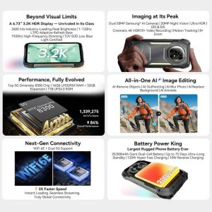 Blackview XPLORE 2, 20000mAh, 6.73 inch Android 15 Dimensity 8300 MT6897 Octa Core, Mạng: 5G, OTG, NFC 30 Blackview XPLORE 2 7