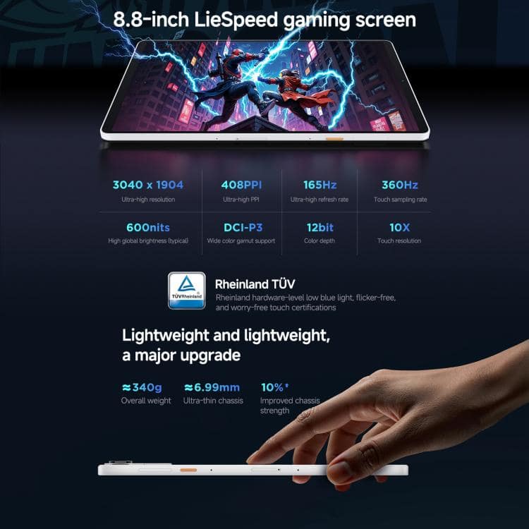 Lenovo LEGION x PANDAER Y700, Máy tính bảng WIFI 8,8 inch, 16GB + 512GB, Android 15, Qualcomm Snapdragon 8 Elite Octa Core 21 Lenovo LEGION x PANDAER Y700, Máy tính bảng WIFI 8,8 inch, 16GB + 512GB, Android 15, Qualcomm Snapdragon 8 Elite Octa Core - Ảnh 20