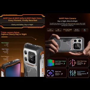 Blackview XPLORE 1 5G, 20000mAh, 6.78 inch Android 15 Dimensity 7050 MT8791V/HZA Octa Core, OTG, NFC 40 Blackview XPLORE 1 12