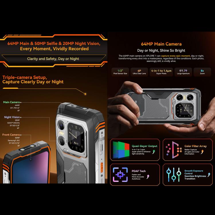 Blackview XPLORE 1 5G, 20000mAh, 6.78 inch Android 15 Dimensity 7050 MT8791V/HZA Octa Core, OTG, NFC 15 Blackview XPLORE 1 5G, 20000mAh, 6.78 inch Android 15 Dimensity 7050 MT8791V/HZA Octa Core, OTG, NFC - Ảnh 14