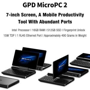 Máy tính chơi game cầm tay GPD MicroPC 2, 16GB + 512GB, 7 inch Windows 11 Pro Intel Core i3-N300 37 GPD MicroPC 2 4