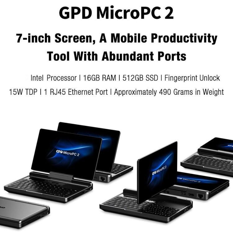 Máy tính chơi game cầm tay GPD MicroPC 2, 16GB + 512GB, 7 inch Windows 11 Pro Intel Core i3-N300 8 Máy tính chơi game cầm tay GPD MicroPC 2, 16GB + 512GB, 7 inch Windows 11 Pro Intel Core i3-N300 - Ảnh 6