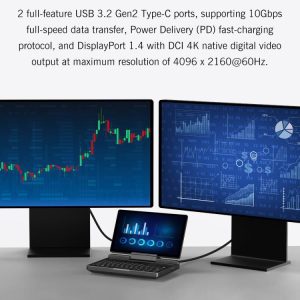 Máy tính chơi game cầm tay GPD MicroPC 2, 16GB + 512GB, 7 inch Windows 11 Pro Intel Core i3-N300 53 GPD MicroPC 2 j 5