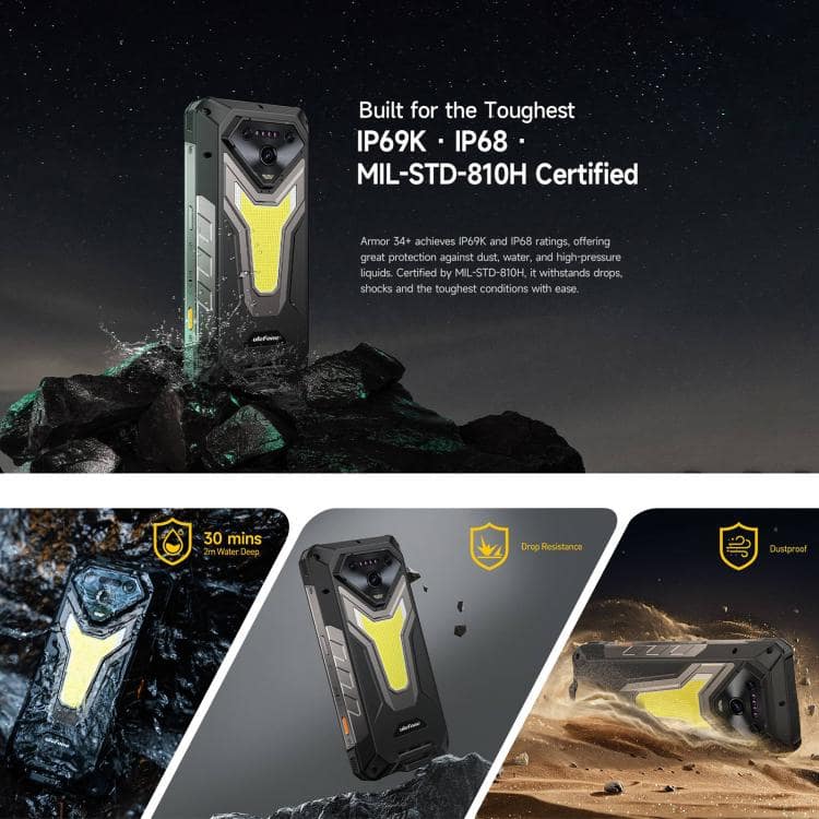 Ulefone Armor 34+ 5G ,16GB+512GB, Camera chụp đêm,25500mAh, Điện thoại bền bỉ IP68/IP69K, 6.95 inch Android 15 MediaTek Dimensity 7400X Octa Core,NFC, OTG 22 Ulefone Armor 34+ 5G ,16GB+512GB, Camera chụp đêm,25500mAh, Điện thoại bền bỉ IP68/IP69K, 6.95 inch Android 15 MediaTek Dimensity 7400X Octa Core,NFC, OTG - Ảnh 20