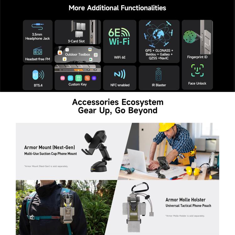 Ulefone Armor 34+ 5G ,16GB+512GB, Camera chụp đêm,25500mAh, Điện thoại bền bỉ IP68/IP69K, 6.95 inch Android 15 MediaTek Dimensity 7400X Octa Core,NFC, OTG 10 Ulefone Armor 34+ 5G ,16GB+512GB, Camera chụp đêm,25500mAh, Điện thoại bền bỉ IP68/IP69K, 6.95 inch Android 15 MediaTek Dimensity 7400X Octa Core,NFC, OTG - Ảnh 8