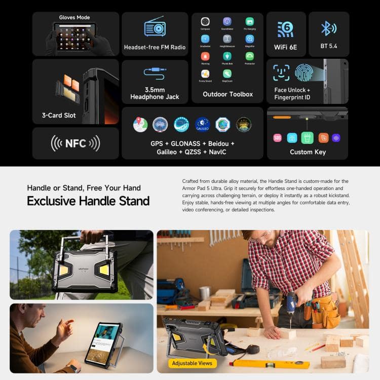 Máy tính bảng Ulefone Armor Pad 5 Ultra 5G tích hợp máy chiếu Projector, 24200mAh, 12GB+512GB, 11 inch Android 15 MediaTek Dimensity 7400X Octa Core 12 Máy tính bảng Ulefone Armor Pad 5 Ultra 5G tích hợp máy chiếu Projector, 24200mAh, 12GB+512GB, 11 inch Android 15 MediaTek Dimensity 7400X Octa Core - Ảnh 10