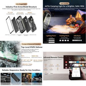 Điện thoại vệ tinh Blackview XPLORE 2 Satellite,20000mAh 6.73 inch Android 15 Dimensity 8300 MT6897 Octa Core, Mạng: 5G, OTG, NFC 26 Blackview XPLORE 2 Satellite 6