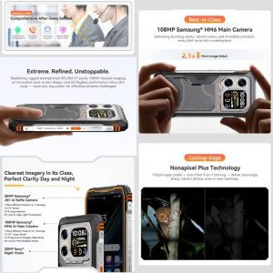 Blackview XPLORE X1 5G, 10000mAh, 12GB+256GB, 6.78 inch Android 15 Dimensity 7050 MT8791V/HZA Octa Core, OTG, NFC 39 Blackview XPLORE X1 17