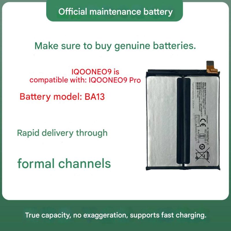 Pin Vivo iqoo neo9/ neo9 pro/ neo 9s pro BA13