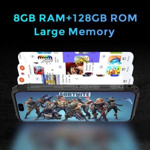 Điện thoại bền bỉ UNIWA F917 4G, 7500mAh chống nước, Camera chụp đêm, 8GB+128GB, màn hình 6.79 inch, Android 14, MediaTek MT6769 Helio G85 Octa Core, NFC 22 UNIWA F917 5