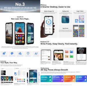 Blackview Oscal Marine 3 4G 6.56 inch, Android 16, chip MT6769V/CB Helio G81 Octa Core, OTG, NFC 21 Blackview Oscal Marine 3 6
