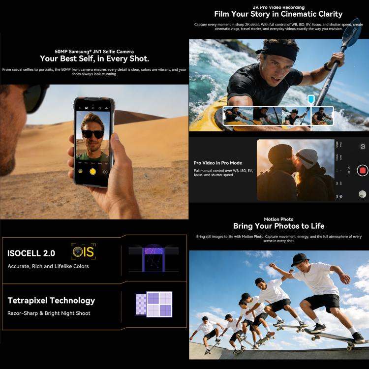 Điện thoại siêu bền Blackview ROCK 3, Camera chụp ảnh nhiệt, 8GB+256GB, 6.78 inch, 10000mAh, Android 16, chip MT8781 Helio G100 Octa Core, Mạng: 4G, OTG, NFC 11 Điện thoại siêu bền Blackview ROCK 3, Camera chụp ảnh nhiệt, 8GB+256GB, 6.78 inch, 10000mAh, Android 16, chip MT8781 Helio G100 Octa Core, Mạng: 4G, OTG, NFC - Ảnh 10