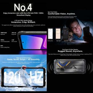 Điện thoại siêu bền Blackview ROCK 3, Camera chụp ảnh nhiệt, 8GB+256GB, 6.78 inch, 10000mAh, Android 16, chip MT8781 Helio G100 Octa Core, Mạng: 4G, OTG, NFC 31 Blackview ROCK 3 20