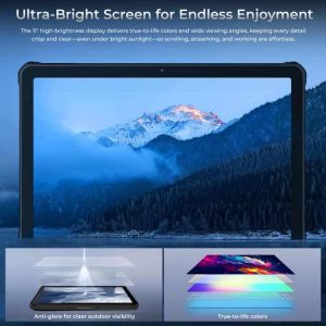 Máy tính bảng OUKITEL RT10 5G, chống nước IP68/IP69K, 12GB+512GB, màn hình 11 inch, Android 15, chip MTK Dimensity 7400X, hỗ trợ hai SIM 35 OUKITEL RT10 5G 11