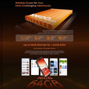 Điện thoại siêu bền Oukitel G6, Nhận diện vân tay, Pin 10600mAh, Màn hình 6.52 inch, Android 16.0, Chipset Unisoc T615 Octa Core, OTG, Mạng: 4G 31 Oukitel G6 13