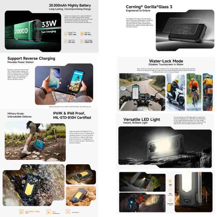 Điện thoại siêu bền Ulefone RugKing 5 Pro, 8GB+256GB, Cảm biến vân tay cạnh bên, Pin 20000mAh, 6.78 inch, Android 16, Chipset Unisoc T7250 Octa Core, Mạng: 4G, NFC, OTG 7 Điện thoại siêu bền Ulefone RugKing 5 Pro, 8GB+256GB, Cảm biến vân tay cạnh bên, Pin 20000mAh, 6.78 inch, Android 16, Chipset Unisoc T7250 Octa Core, Mạng: 4G, NFC, OTG - Ảnh 6