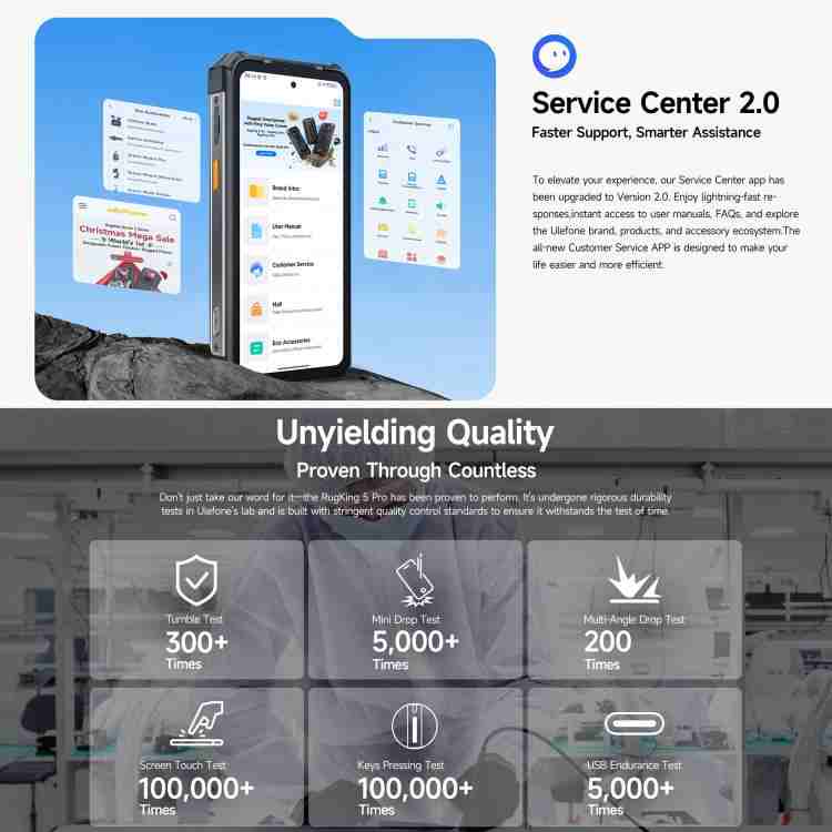 Điện thoại siêu bền Ulefone RugKing 5 Pro, 8GB+256GB, Cảm biến vân tay cạnh bên, Pin 20000mAh, 6.78 inch, Android 16, Chipset Unisoc T7250 Octa Core, Mạng: 4G, NFC, OTG 19 Điện thoại siêu bền Ulefone RugKing 5 Pro, 8GB+256GB, Cảm biến vân tay cạnh bên, Pin 20000mAh, 6.78 inch, Android 16, Chipset Unisoc T7250 Octa Core, Mạng: 4G, NFC, OTG - Ảnh 18