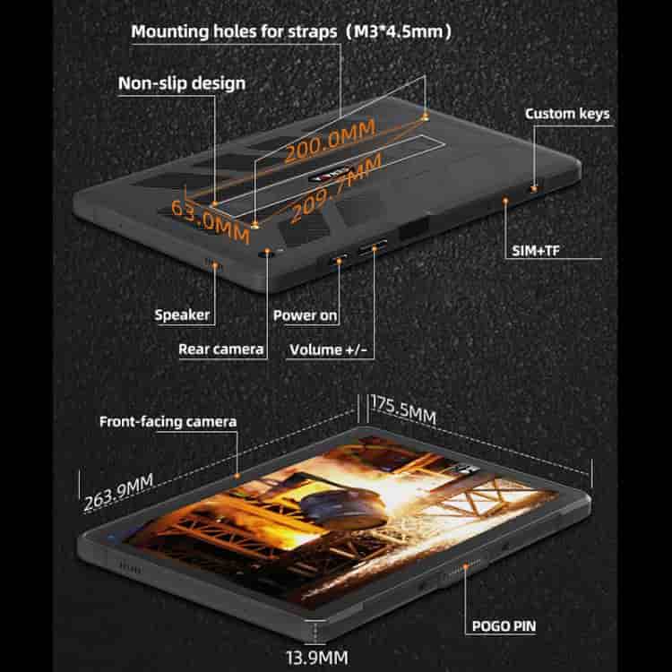 Máy tính bảng CENAVA A109TB 4G IP68 chống nước siêu bền,20000mAh, 8GB+128GB, màn hình 10.95 inch, Android 14, chip MT6789V Octa Core 9 Máy tính bảng CENAVA A109TB 4G IP68 chống nước siêu bền,20000mAh, 8GB+128GB, màn hình 10.95 inch, Android 14, chip MT6789V Octa Core - Ảnh 7