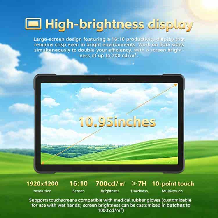 Máy tính bảng CENAVA A109TB 4G IP68 chống nước siêu bền,20000mAh, 8GB+128GB, màn hình 10.95 inch, Android 14, chip MT6789V Octa Core 11 Máy tính bảng CENAVA A109TB 4G IP68 chống nước siêu bền,20000mAh, 8GB+128GB, màn hình 10.95 inch, Android 14, chip MT6789V Octa Core - Ảnh 9