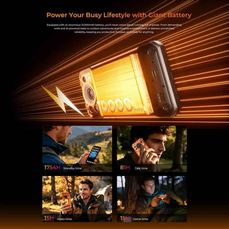 Pin Oukitel WP500 Ultra 10000mAh 4 Pin Oukitel WP500 Ultra 10000mAh - Ảnh 3